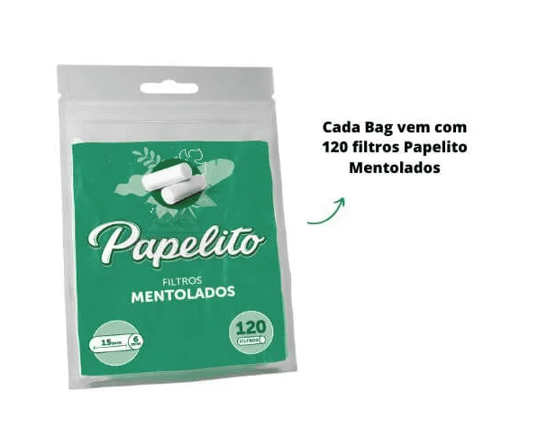 Filtro Papelito Mentolado - Bag C/120 Filtros